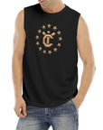 Men's O-neck Sleeveless Tank Top - Vantablack