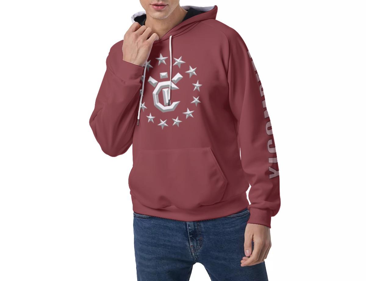 Men's Raglan Pullover Hoodie - Winery