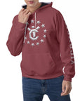 Men's Raglan Pullover Hoodie - Winery