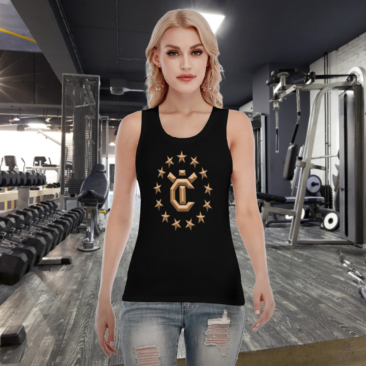 WOMEN'S SPORT TANK TOP - Vantablack