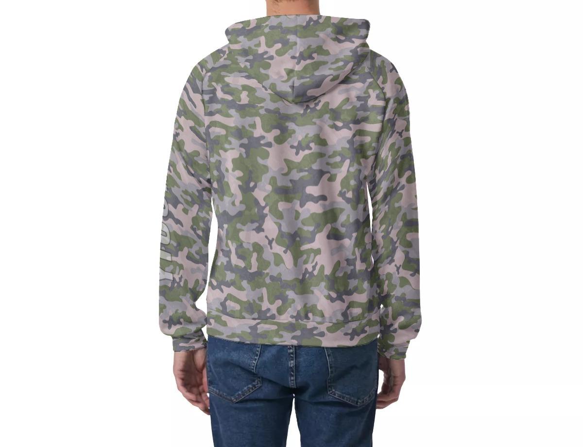 Men's Raglan Pullover Hoodie - Mod Camo