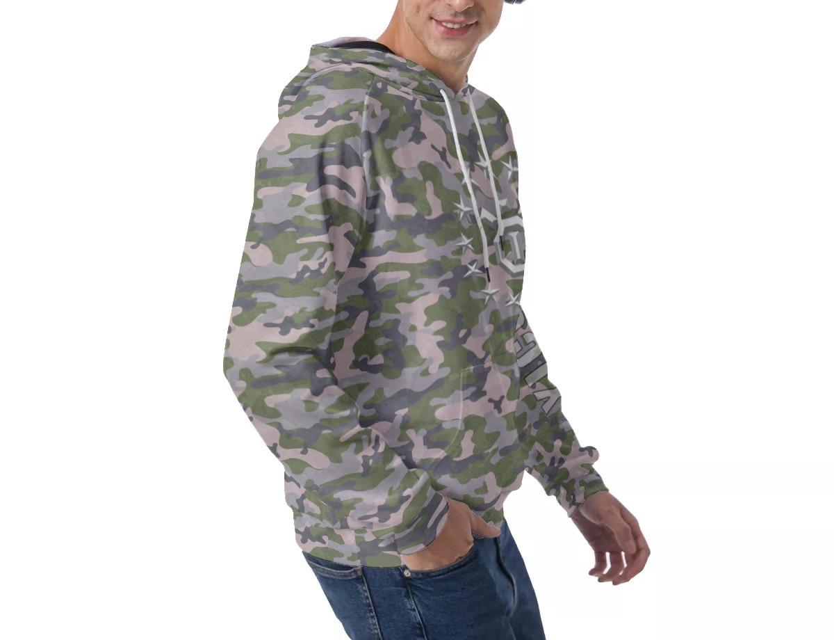 Men's Raglan Pullover Hoodie - Mod Camo