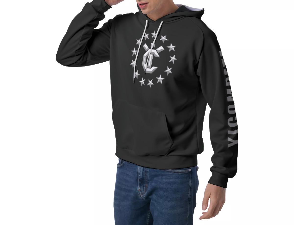 Men's Raglan Pullover Hoodie - Vantablack