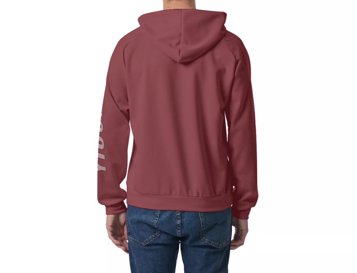 Men's Raglan Pullover Hoodie - Winery