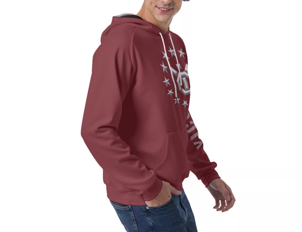 Men's Raglan Pullover Hoodie - Winery