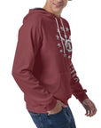Men's Raglan Pullover Hoodie - Winery