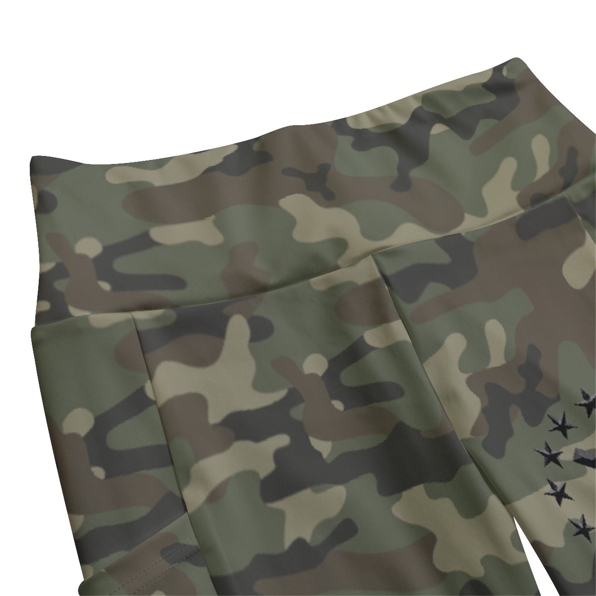 Women's High Waist Yoga Pants With Side Pocket - Camo