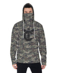 YIC Men's Pullover Hoodie With Mask - Old School Camo