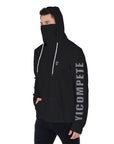 YIC Men's Pullover Hoodie With Mask - Vantablack
