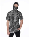 Men's Hooded T's with Built-in Mask - The Mix Granite