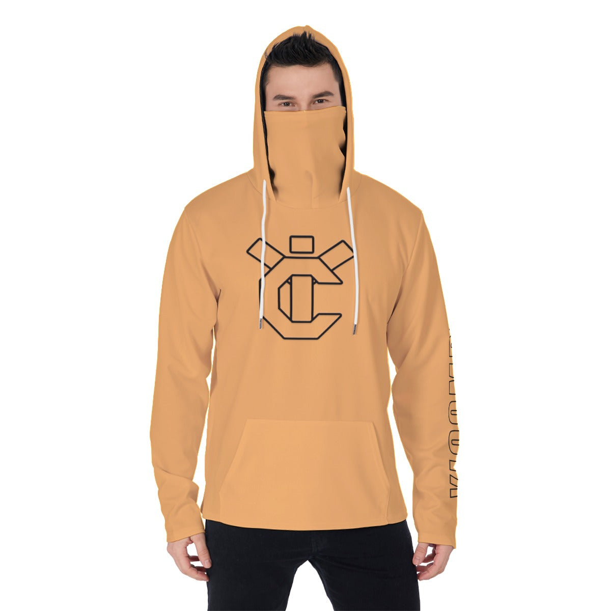 YIC Men&#39;s Pullover Hoodie With Mask - Mango