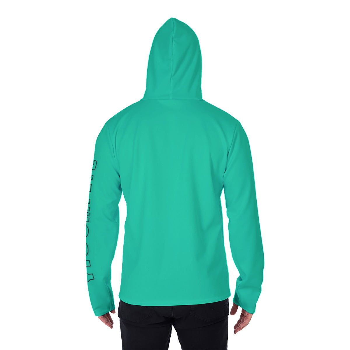 YIC Men's Pullover Hoodie With Mask - Caribbean Green