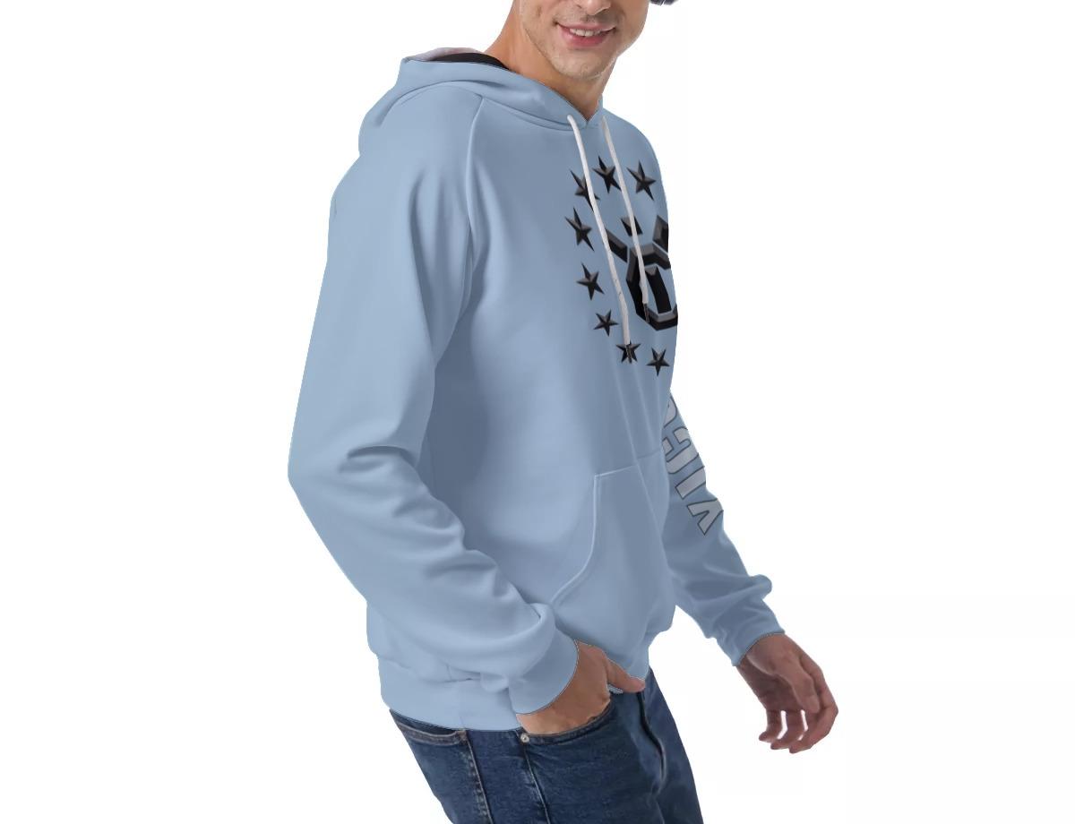 Men's Raglan Pullover Hoodie - Clear Sky