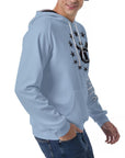 Men's Raglan Pullover Hoodie - Clear Sky