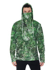 YIC Men's Pullover Hoodie With Mask - Green Country Camo
