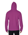 YIC Men's Pullover Hoodie With Mask - Fuchsia Fedora