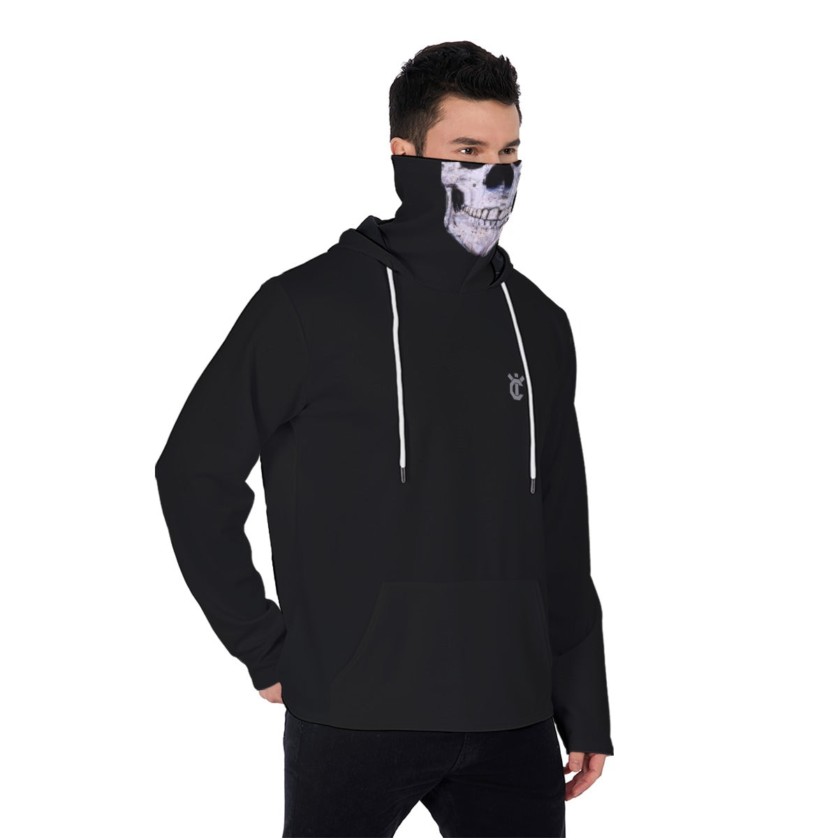 YIC Men's Pullover Hoodie With Mask - Skullface