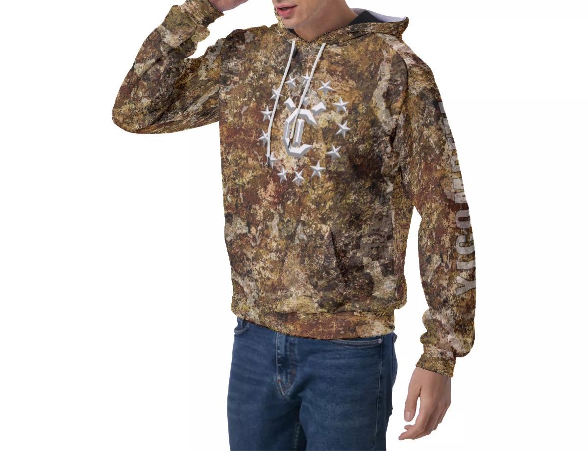 Men's Raglan Pullover Hoodie - Forest Camo