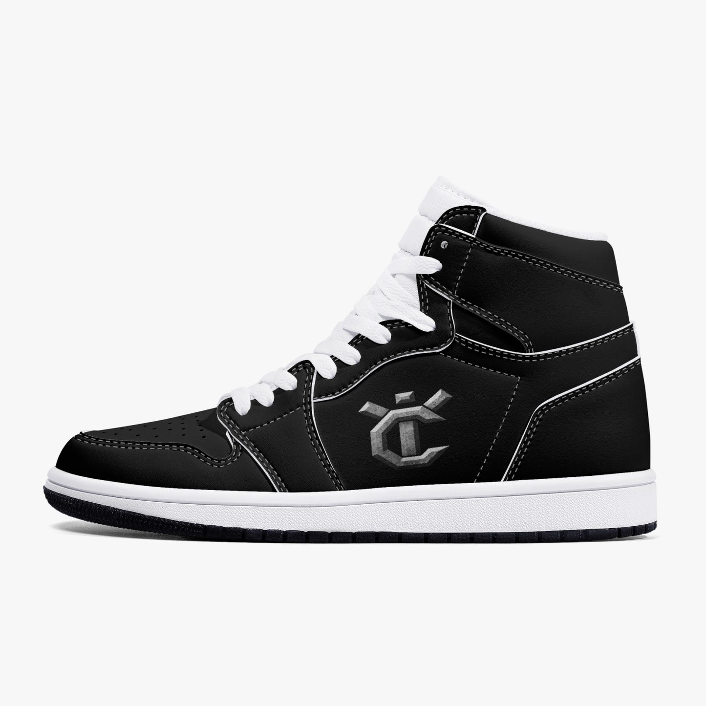 New YIC VantaBlack High-Top Leather Sneakers