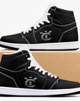 New YIC VantaBlack High-Top Leather Sneakers