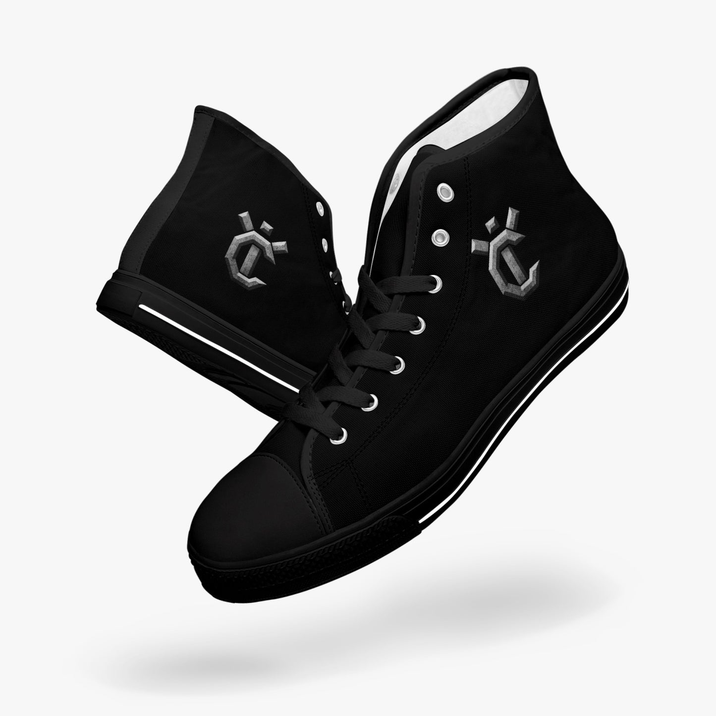New YIC High-top Canvas Shoes - VantaBlack