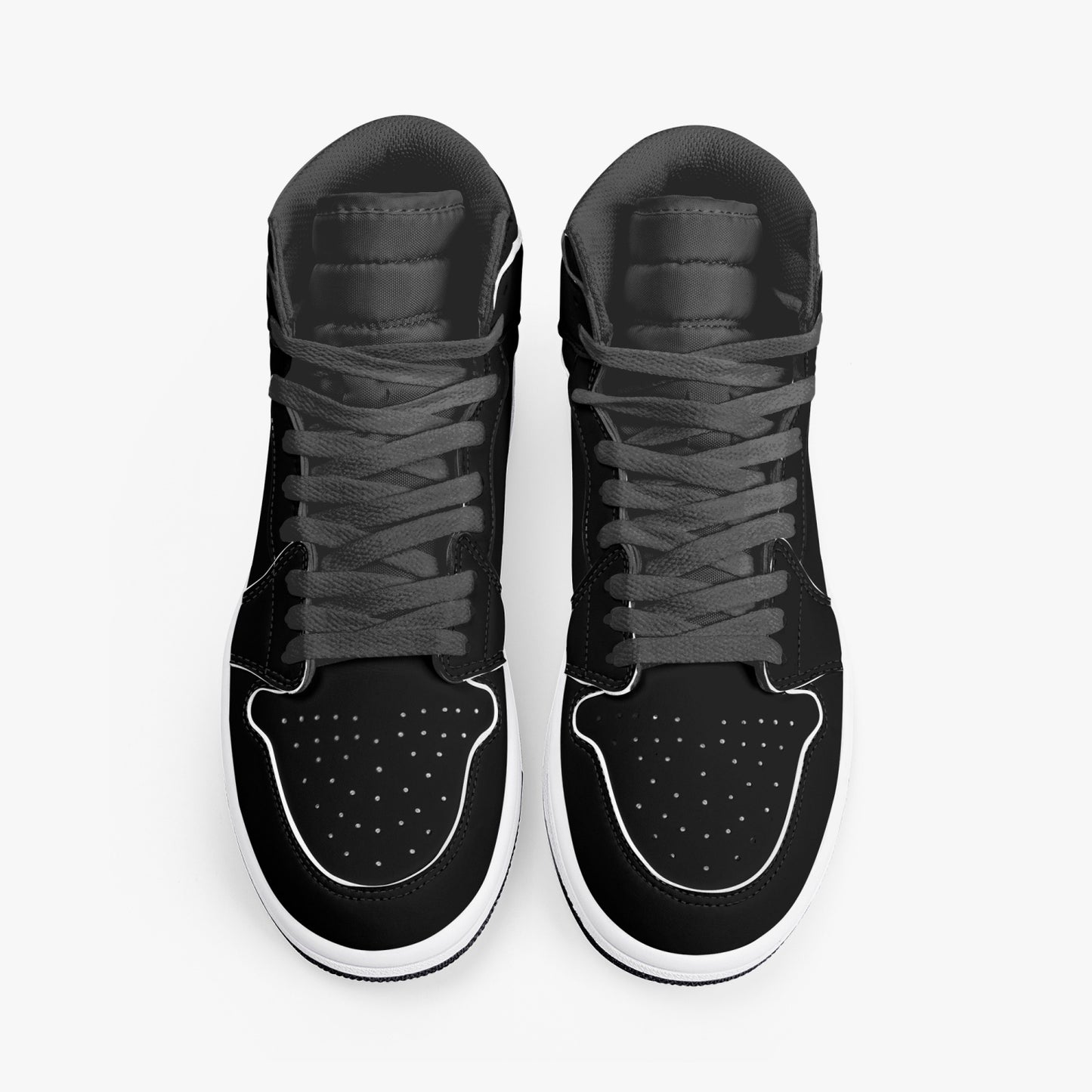 New YIC VantaBlack High-Top Leather Sneakers