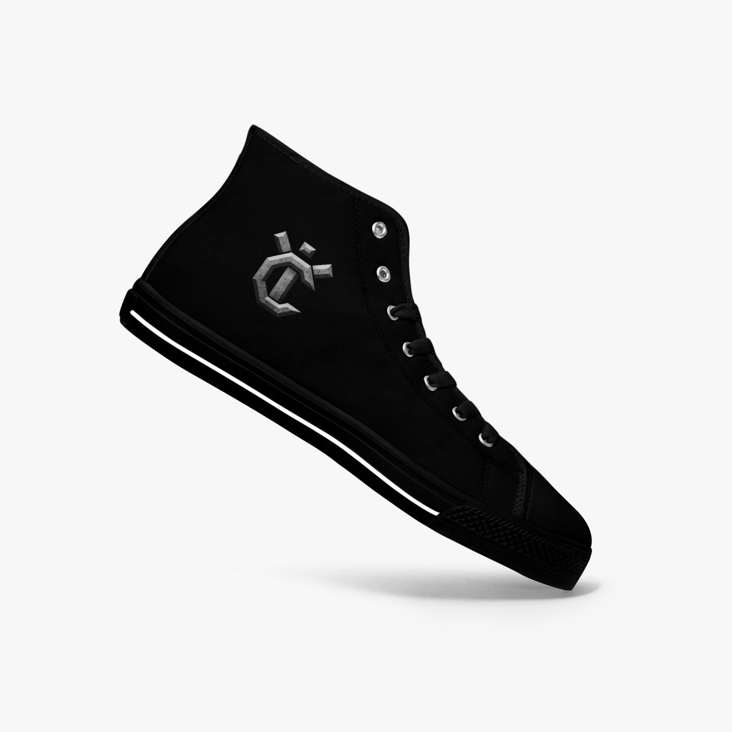 New YIC High-top Canvas Shoes - VantaBlack