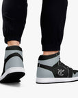 New YIC Good Grey and VantaBlack High-Top Leather Sneakers