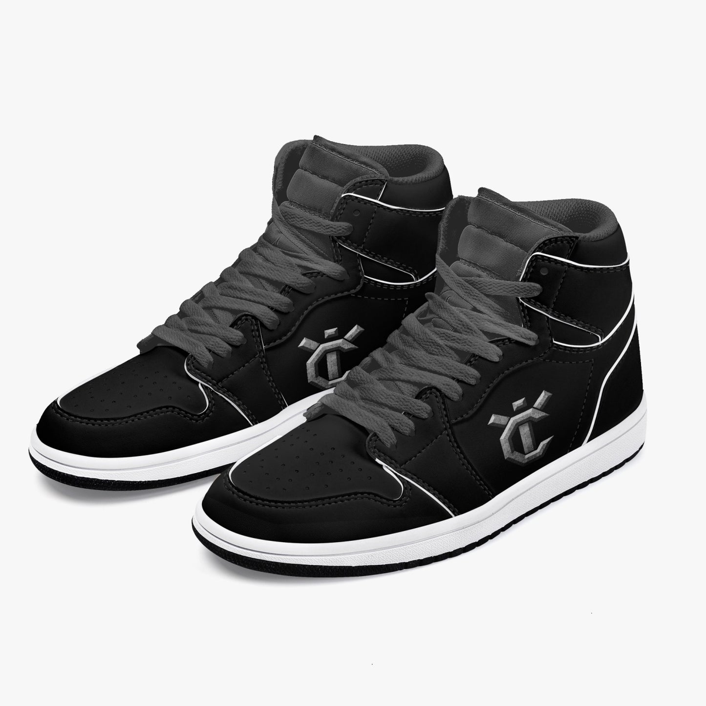 New YIC VantaBlack High-Top Leather Sneakers