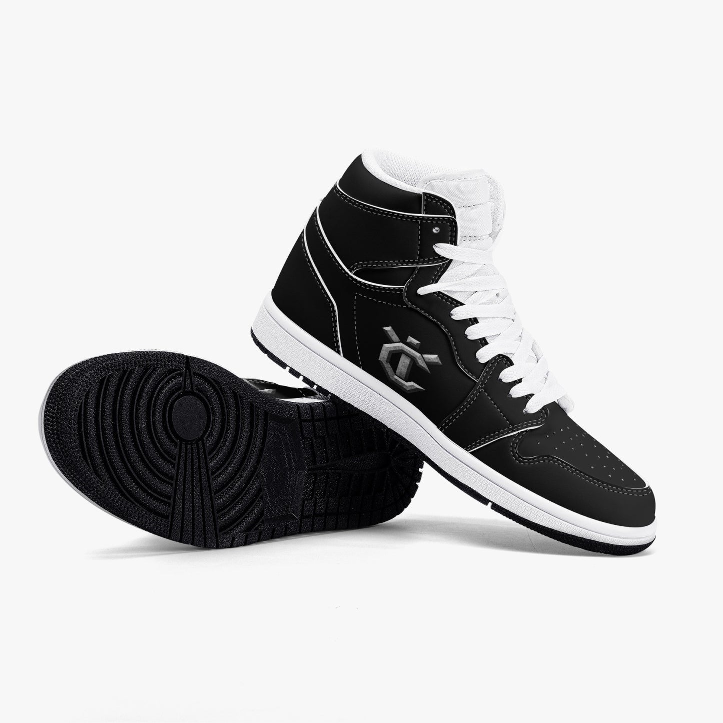 New YIC VantaBlack High-Top Leather Sneakers