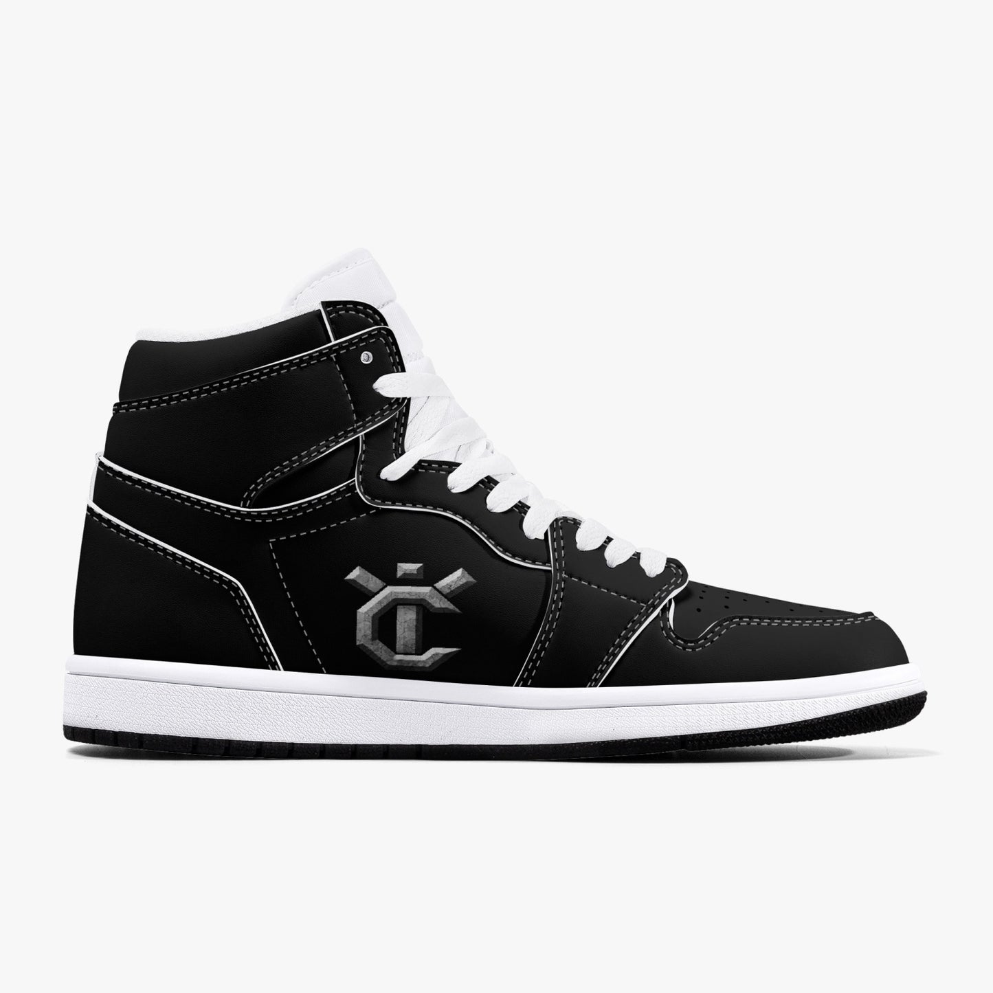 New YIC VantaBlack High-Top Leather Sneakers