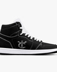 New YIC VantaBlack High-Top Leather Sneakers