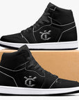 New YIC VantaBlack High-Top Leather Sneakers