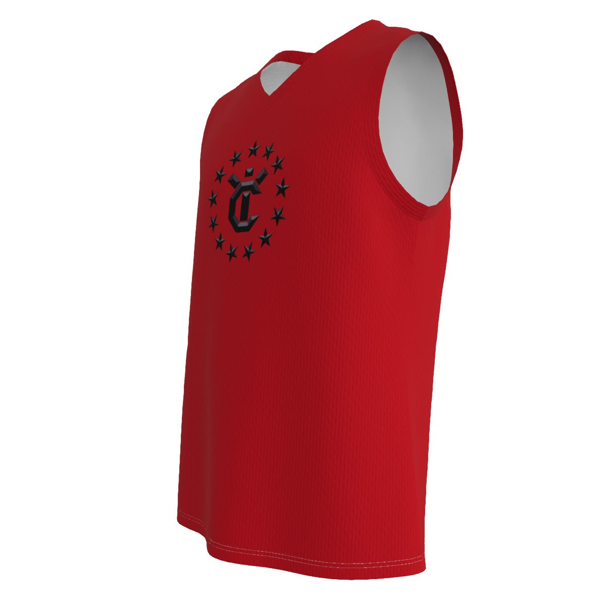 All-Over Print Men's V Neck Basketball Top