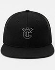 Embroidery Flat-Brim Mesh Cap