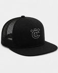 Embroidery Flat-Brim Mesh Cap