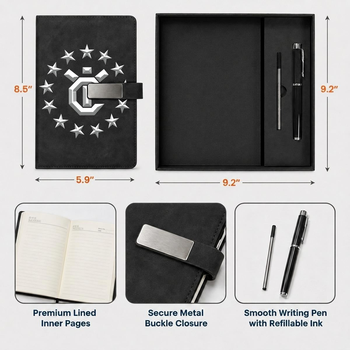 Notebook Gift Set with Metal Pen