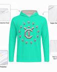 All-Over Print Men's Sun Protection Hooded Sport Top