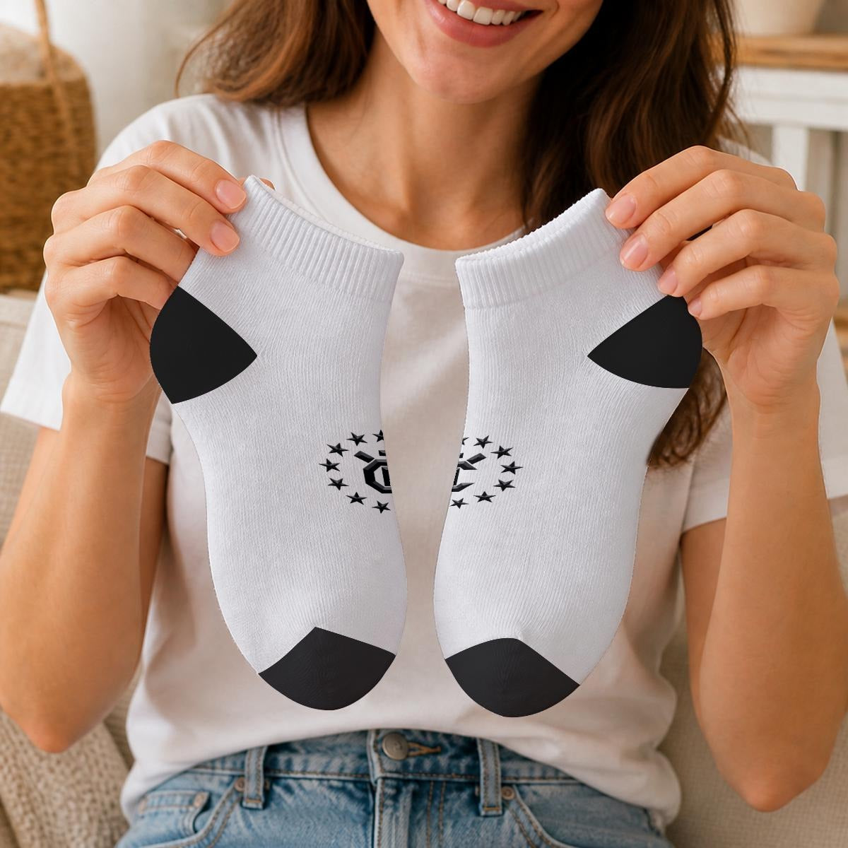 Y i C Unisex Color-Block Athletic Socks