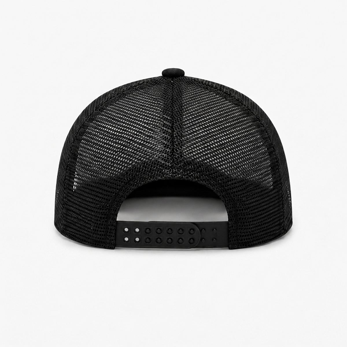 Embroidery Flat-Brim Mesh Cap