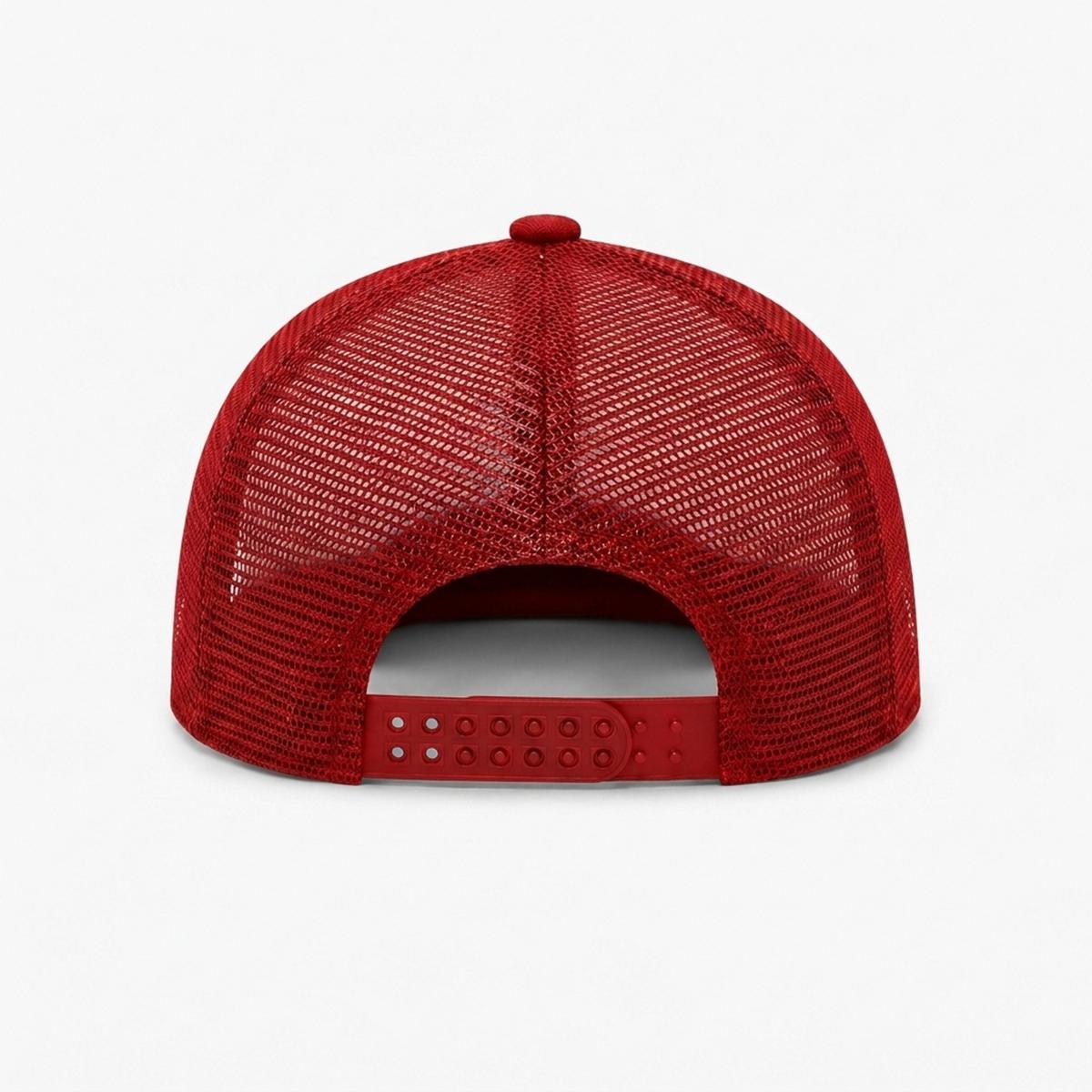 Embroidery Flat-Brim Mesh Cap