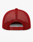 Embroidery Flat-Brim Mesh Cap