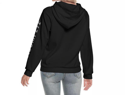 Women's Hoodie With Raglan Sleeve - Vantablack