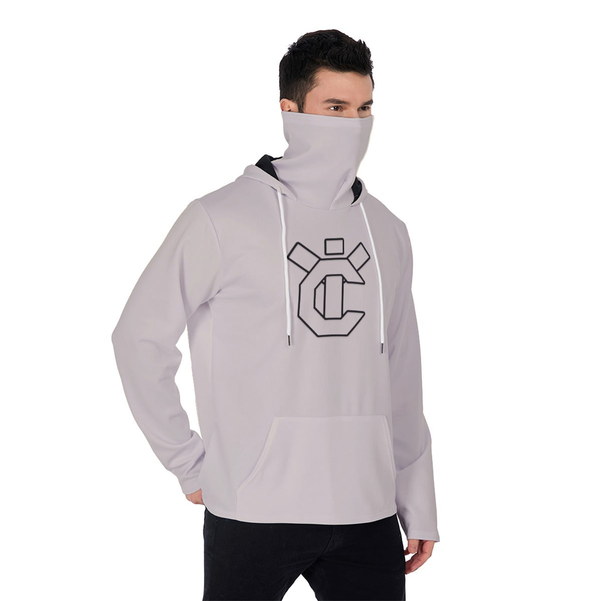 YIC Men's Pullover Hoodie With Mask - Dune
