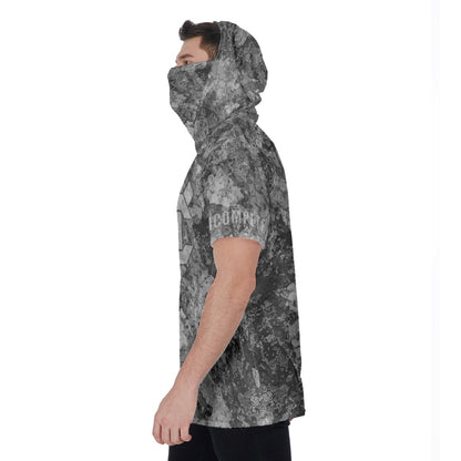 Men's Hooded T's with Built-in Mask -  The Mix Granite