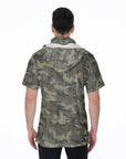 Men's Hooded T's with Built-in Mask -  Old School Camo