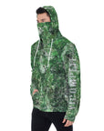 YIC Men's Pullover Hoodie With Mask - Green Country Camo