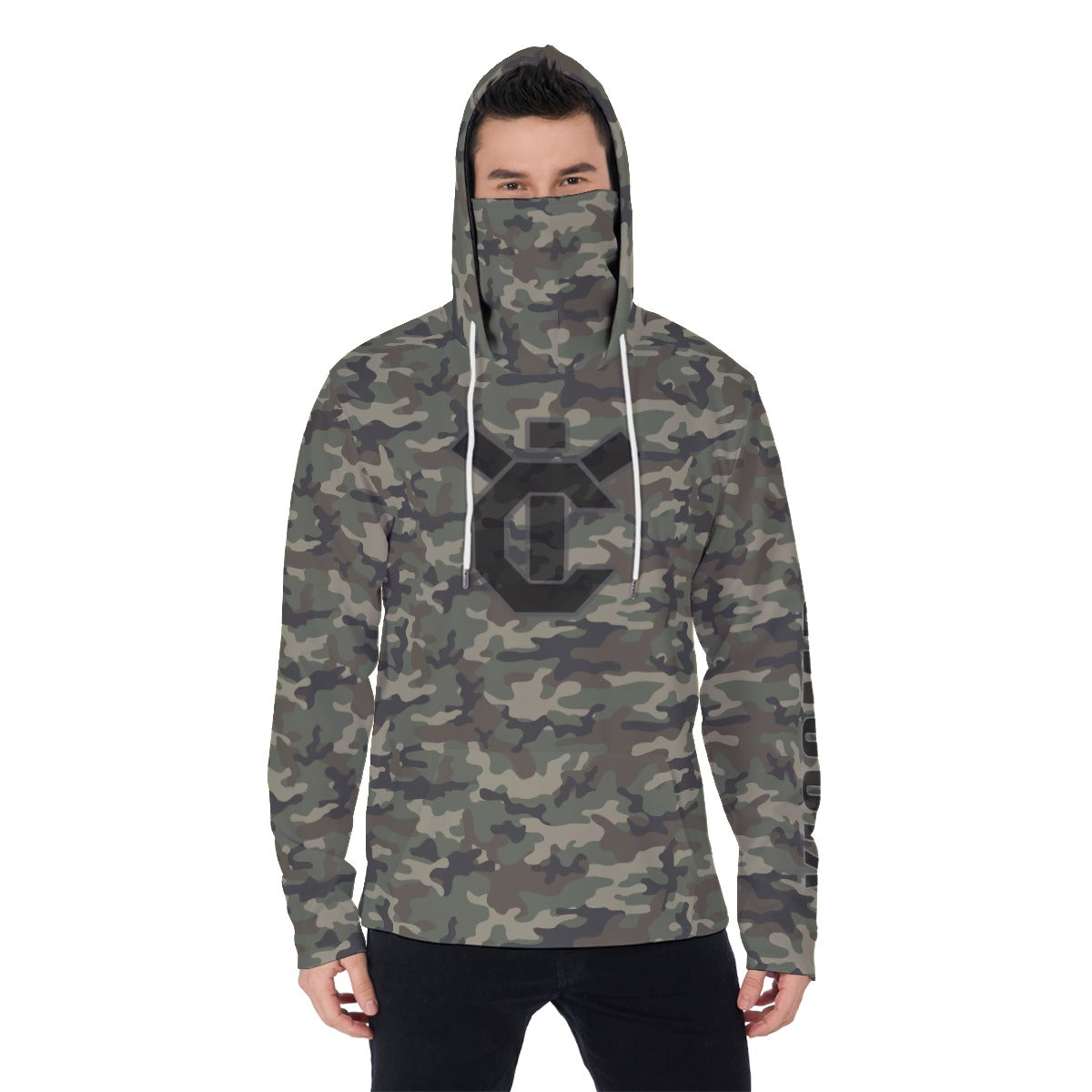 YIC Men&#39;s Pullover Hoodie With Mask - Old School Camo