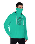 YIC Men's Pullover Hoodie With Mask - Caribbean Green
