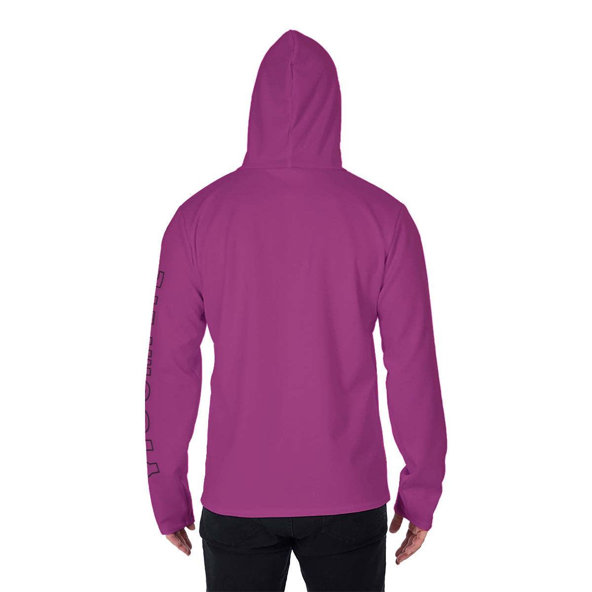 YIC Men's Pullover Hoodie With Mask - Fuchsia Fedora
